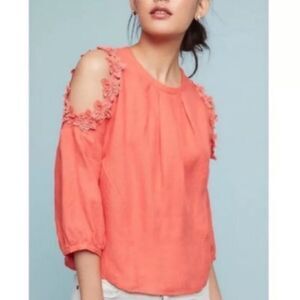 Anthropologie Eri + Ali Jemima Cold Shoulder Top
